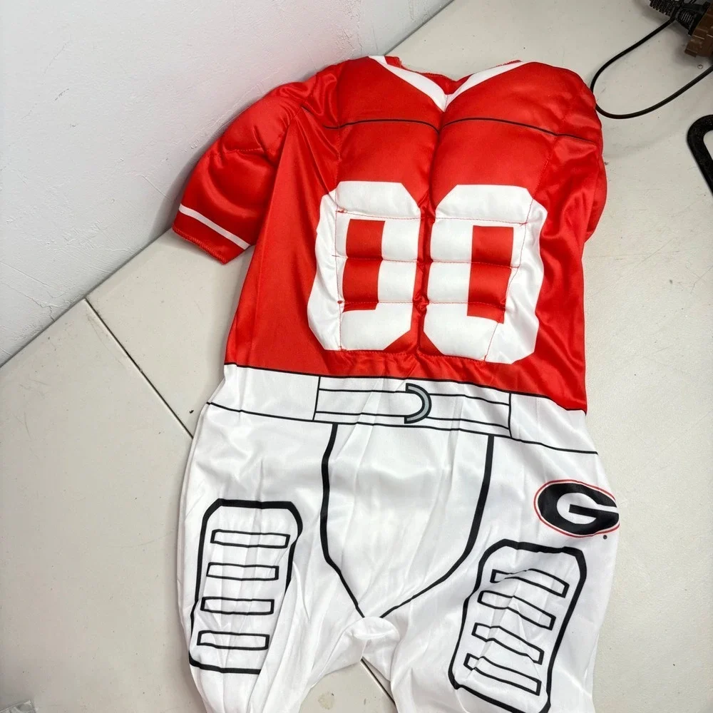 Toddler Football Costume Jumpsuit Helmet Georgia Bulldogs 3T 4T
